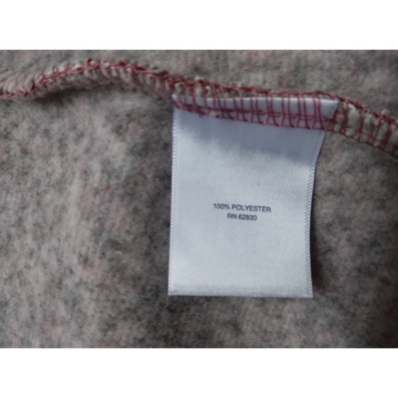 Lands End Pink Herringbone Fleece Jacket Burnt Clay Womens Size Large Petite - Picture 7 of 11